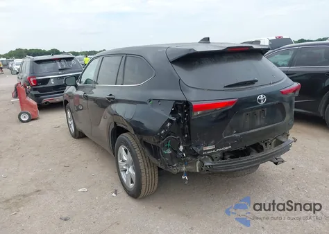 2021 Toyota Highlander L z USA, uszkodzony, nr VIN 5TDCZRAH0MS075795